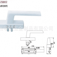 断桥隔热铝合金平开窗配件、断桥铝两点锁、外开门窗执手.五金件