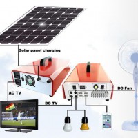 家用便携太阳能发电机照明小系统 户外多功能交直流输出储能电源