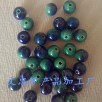 做项链锗石托玛琳珠光釉炫彩绿珠DIY手链用负离子能量珠