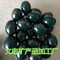 健康产品锗石托玛琳能量珠负离子珠 炫彩绿长圆珠 锗石