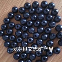 锗石珠8mm 会销专用DIY亮光黑珠带釉锗石珠