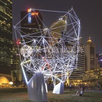 3D光雕塑装置艺术 灯光装置 景观装置 广场装置