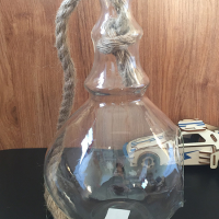 瓶子摆件麻绳吊罐高硼硅玻璃器皿水培植物瓶