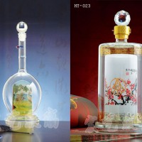 四川船瓶制造厂家|宏艺玻璃制品厂价销售内画酒瓶