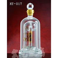 陕西工艺玻璃酒瓶|宏艺玻璃制品公司厂家订制红酒酒瓶