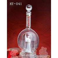 山西手工工艺酒瓶生产公司_宏艺玻璃制品厂家订制内画酒瓶