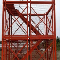 施工安全梯笼供应「合新建筑」香蕉式爬梯/加工棚规格@青海西宁
