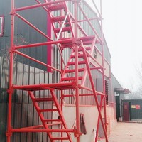 香蕉式安全爬梯厂家「合新建筑」施工梯笼/堆放架价格@广西南宁
