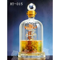 福建玻璃工艺酒瓶厂家/河间宏艺公司生产加工红酒酒瓶
